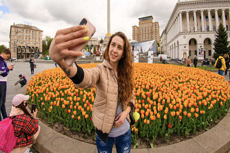 Tulpenfestival in Kiev